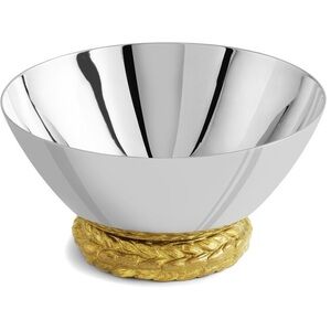 MICHAEL ARAM WHEAT NUT DISH SILVER AND GOLD NWOT